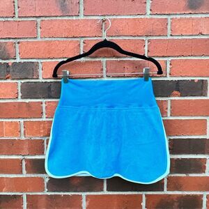 OFFLINE Aerie Blue & White Skorts with Wide Waistband & built in shorts Size S